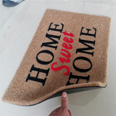 China Washable PVC Decked Heavy Duty Coir Mat Coir Coconut Coir Mat for sale