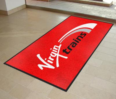 China Custom Advertising Nylon Printing Blank Door Mat Logo Carpet With Brand for sale