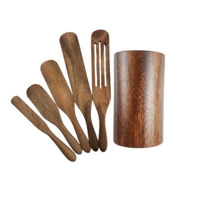 China RAYBIN Sustainable Custom Wood Spurtles Kitchen Set Acacia Wood Spurtle Set Kitchen Tool Kit As Seen On TV for sale