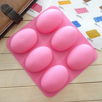 China Viable Customize Cake DIY Oval Hand Made Soap Silicon Mold for sale