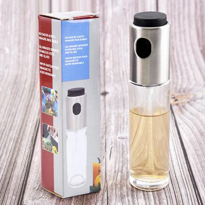 China Viable Wholesale Custom Kitchen Olive Bottles Refillable Dispenser Glass Oil Sprayer For Cooking for sale