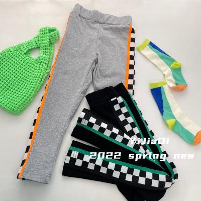 China 2021 Autumn Kid Girl Casual Checked Print QUICK DRY Pants Big Sweatpants 5-15 Years Old for sale