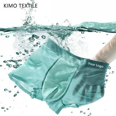 China Wholesale Custom Breathable High Quality Fashion Men's Antibacterial Ice Silk Men's Trunks Summer Briefs Boxers for sale