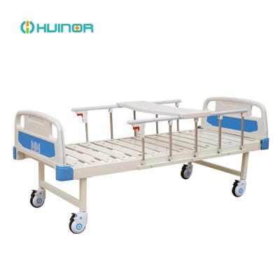 China Chinese hot sales 2 crank manual bed with saide rails and wheels for sale