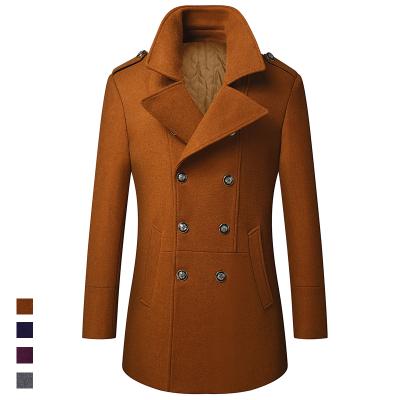 China 2021 Winter British High Quality Casual Woolen Style Long Thin Breathable Ditch Coat Men for sale