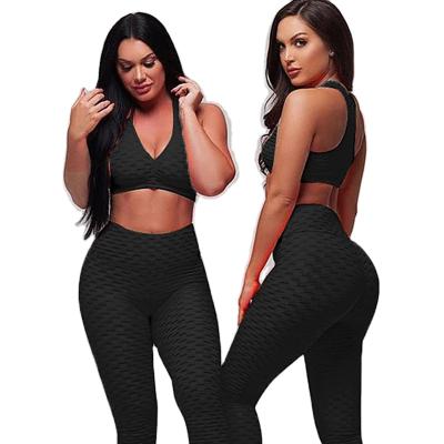 China High Waist Breathable Multiple Active Workout Leggings Seamless Sport Bra+ Set Women Wear Seamless Colors Yoga Set for sale