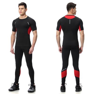 China Breathable Men Workout Sports Pants And T Shirts Outdoor Sport Mens Suits for sale