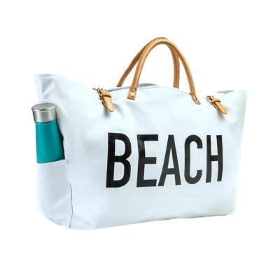 China Fashion Beach Bags Custom Large Canvas Beach Bag Handbag Fashion Travel Tote Bags Wholesale for sale