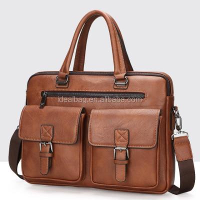 China TOGGLE BAG Hot Selling PU Leather Handbags For Men Shoulder Bag Laptop Bags Business Bag for sale