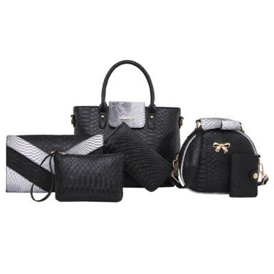 China Washable Price 6pcs Shoulder Bag Hot Selling Ladies Handbag Set Cheap Wholesale for sale