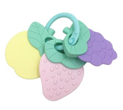 China Wholesale baby teether factory baby teether tools wooden safe soft silicone baby teether for sale