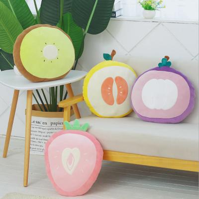 China Creative Strawberry Plush Toys Fruit Pillow Cartoon Folded Warm Cushion For Office Cushion Sofa Decoration for sale