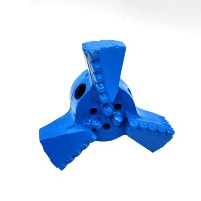 China Water Well Drilling And Geological Borehole Efficient Drilling Three Wings 190mm PDC Rock Well Drill Bit Diamond PDC Bit for sale