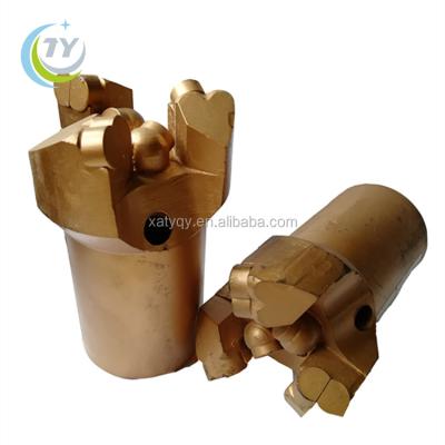 China Geological Drilling And Coal Mining Female Thread 3 Wings 75mm PDC Concave Drill Bit for sale