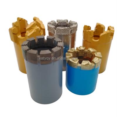 China Geological drilling and mining different types forged diamond core drill bits for geological sample coring for sale