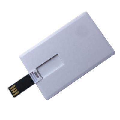 China Hot Sales Plastic USB 2.0 USB Drive White Plastic USB Flash Drive Credit Card Flash Drive for sale