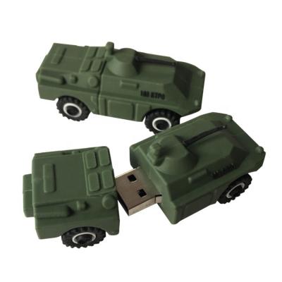 China PVC Tank Shape USB Flash Drive 128gb PVC 3D Custom Flash Drive 8gb 32gb 64gb for sale