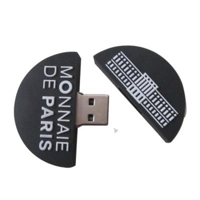 China PVC Personalized Custom Circular PVC Round Usb Stick 512mb USB Flash Drive With Logo for sale