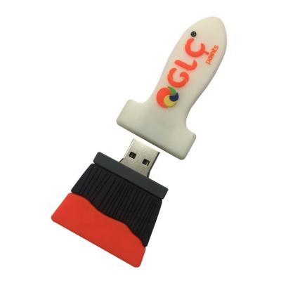 China Customized PVC paint brush shape usb pendrive stick 512MB 4GB 8GB 16GB 32GB for gift for sale