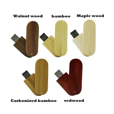 China High Quality Customized Wooden Swivel USB Reader USB Flash Memory Sticks Wooden Flash Drive 32gb 16gb DP019831 for sale