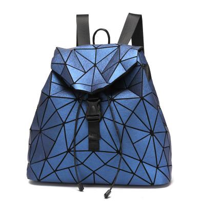 China BULA Latest Geometric Hot Sale Fashion Waterproof Purple Silk Women Multi Color Drawstring Backpack For Teens for sale