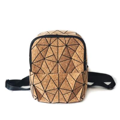 China Eco-friendly hot selling waterproof cork fabric soft vagan cork backpack drawstring bag for gifts for sale