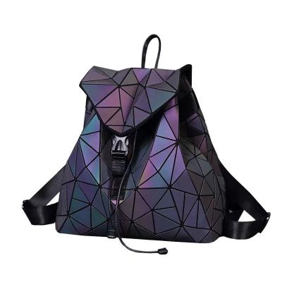 China Waterproof Fashion Backpack Mini Geometric Shoulder Bag Folding Lightweight Reflective School Bags For Boys Tornasol Rucksack for sale