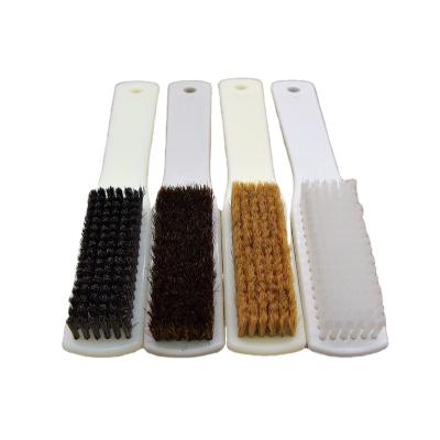 China Cheap Large Size Plastic Handle Dark Bristle Antique Clean And Care Brush for sale