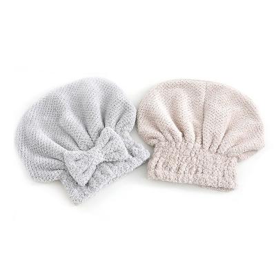 China New Viable Thick Drying Hair Towel Wrap For Women Coral Fleece Absorbent Quick Dry Hair Cap for sale