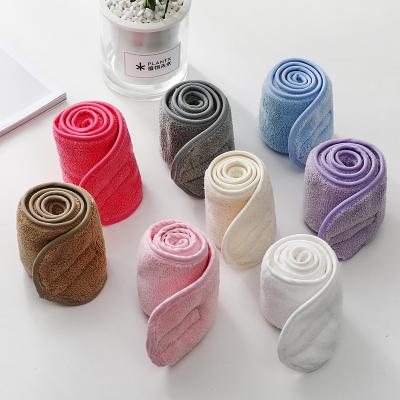 China New Design Solid Color Women Spa Girl Organic Cotton Face Wash Makeup Headbands Custom Wholesale Headband for sale