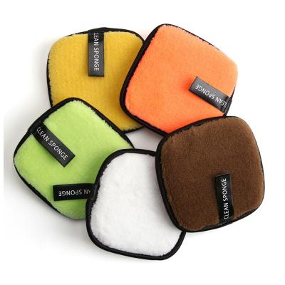 China Hot New Design Women Face Makeup Cotton Solid Color Flannel Makeup Removal Cleaning Pads for sale