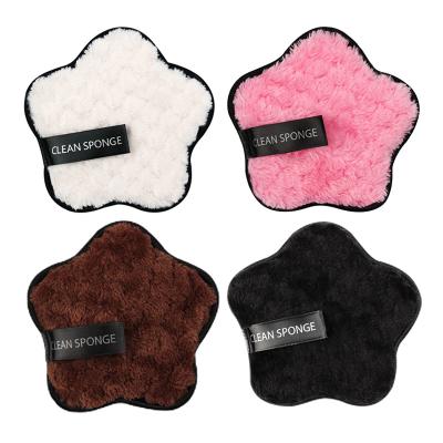 China New Design Solid Color Reusable Organic Makeup Washable Towel Microfiber Women Washable Removal Cleaning Pads for sale