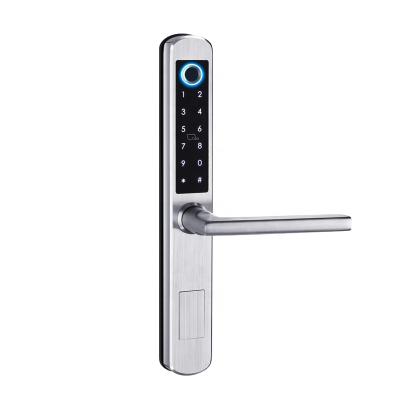 China Udohow Wooden Smart Fingerprint Intelligent Door Lock For Euro And Sliding Type Aluminum Doors for sale