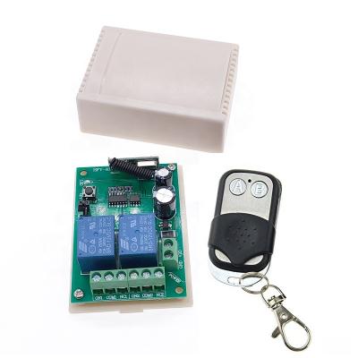 China Motorcycle Alarm System 2 Channel RF Switch 433mhz Relay Receiver Module Wireless Remote Controller Switches for sale