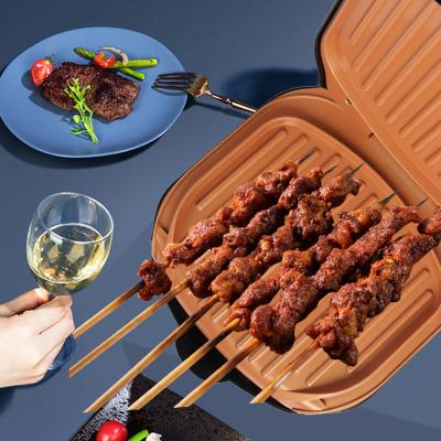 China 180 Degree Opening New Design Mini Multi-Function Electric Double Baking Mini Multi-Function Electric Double Baking Pizza Pan BBQ Grills for sale