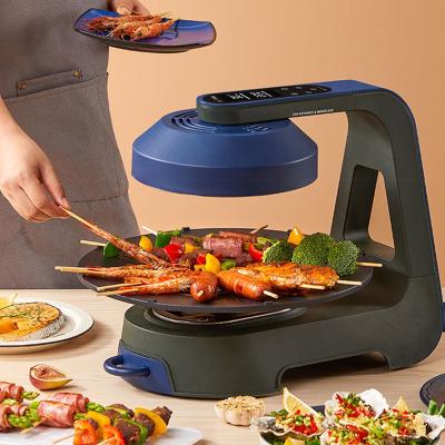 China Easily Assembled Electric Indoor Barbecue Grills Pan With Hot Pot Multi-function Electric Heating Smokeless Bbq Grill for sale