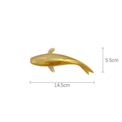 China Vintage Free Combination Gold Plated 3D Resin Fish Wall Art Decor for sale