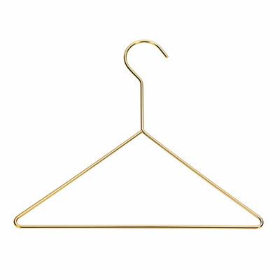 China Minimalist Clothes Shop Home Gold Plated Modern Luxury Triangle Kids Clothing Metal Hanger for sale