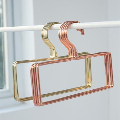 China Luxury High Quality Minimalist Iron PVD Finished Gold Square Scarf Towel Hanger for sale