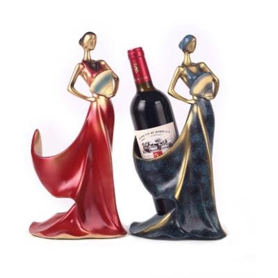 China Wine Cabinet Resin Dancer Viable Model Bottle Holder Decoration for sale