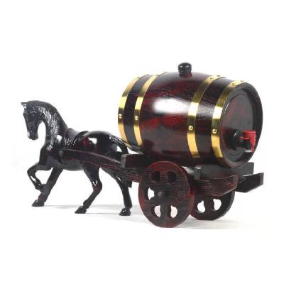 China Sustainable Family Horse-Drawn Carts Oak Barrel For Storage And Brewing Wine for sale