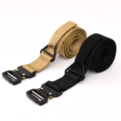 China Rescue Rescue Rigger Combat Nylon Duty Durable Tactical Belt With Steel Buckle Strap for sale