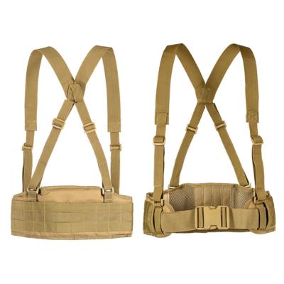 China Combat Military Tactical Nylon sling Airsoft Waist Belt Army Belt Adjustable Molle Waist Hunting Support for sale