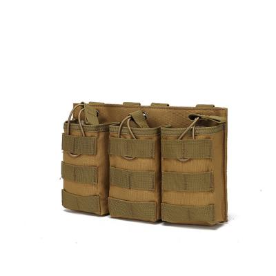 China Tactical Mag Pouch Airsoft Hunting Tactical Nylon Triple Magazine Pouch Water Proof Molle Vest Rifle Accessories for sale