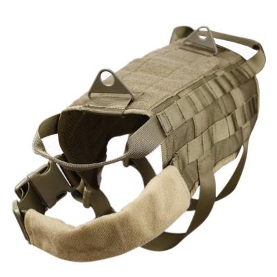 China Police Pet Molle Vest Tactical Training Vest Military Dog Harness Hunting Trainer Dog Harness for sale