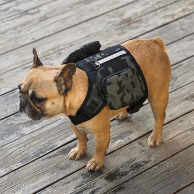 China Quick Release Hunting Police Dog Saddle Bag Pet Training Clothes Dog Outdoor Walking Tactical Harness for sale