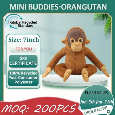 China Gift GRS Certified Plush Orangutan Toy Made Of 100% Recycled Material for sale