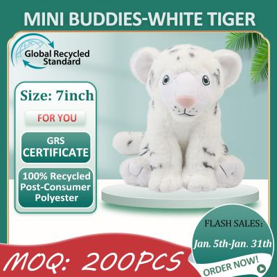 China Sitting Plush Toy Zoo Animals Stuffed Tiger Made From 100% Plastic Bottles for sale