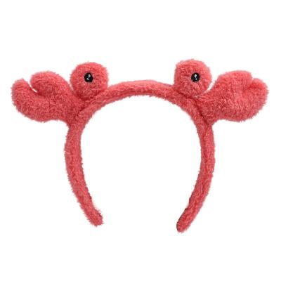 China Wholesale ; Gift Custom Design Cute Kids Headband Plush Crab Hair Clasp for sale