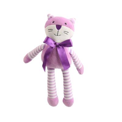 China Cute Stuffed Animals Cat Plush Toys, Soft Baby Plush Rattle Plush Animal Toy for sale